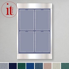 국산 포켓 엘리베이터 게시판 A4 4구 벽걸이 게시판, 나이렉스군청_T770826