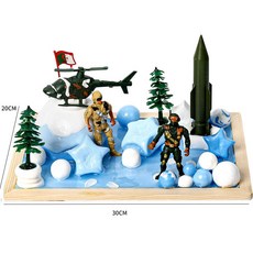 臺灣熱銷 新款微景觀 兒童手工diy材料包製作滴膠沙盤小夜燈場景男女孩玩具, 蔚藍星球【20*30大框 帶燈 帶滴膠】, 1個