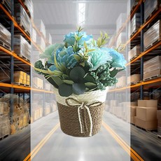 카네이션 조화화분 디자인 베란다 인조 장식용 거실 조경, 1개