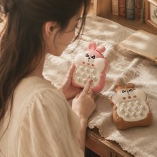 생활구역 푸쉬팝 게임기 스트레스 해소 푸시팝 뽁뽁이 장난감 팝잇 게임, 1개, 14세, 2인용