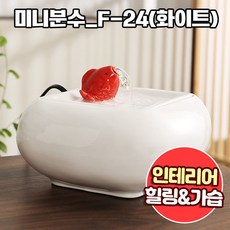 앤트앤비 인테리어 힐링테라피 천연 가습기 미니분수 F-24, 화이트