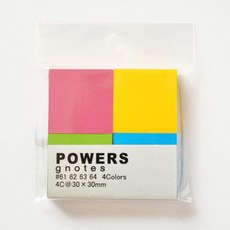 일본 파워스 지노트 점착 미니 사각 메모지, 딥 세트 1개