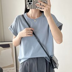 顯瘦遮手臂小飛袖基本款, 藍,F, 1個