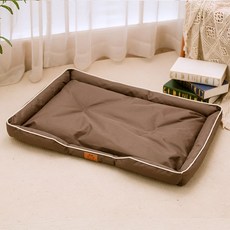 寵物睡墊 狗窩 牛津布 防水隔尿 防水防潮 不沾毛 四季通用 狗狗墊子 貓咪墊子, 1個, 咖色600D牛津布,S40*30*6（適用1.5kg內）