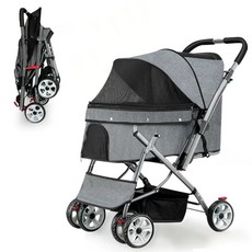 에어버기 캐리지 유모차 대형견 일본직수입 중형견 큐브시리즈 빠른출고 개모차, A. 나이트 그레이 높은 시야 쉽게 접을 수 있음 50