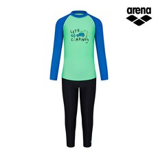 아레나 본사 공식 레츠고 아동 레저 래쉬가드 세트 A3BB1BS04LGN