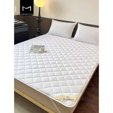 헤브잇 침대면패드 누빔 침대패드 워싱, 세이지그린/방슬립 120x200