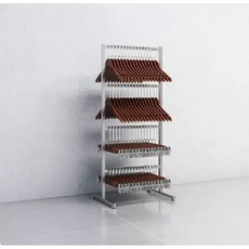 옷걸이 스탠드 의류 정리대 행거 매장 옷가게 보관대 랙, 실버