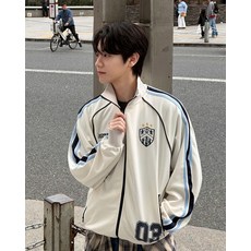 매장정품 트래블 TRAVEL 콤비네이션 테이프 져지 트랙 자켓 아이보리 TRTVSSJK16UI1 173155