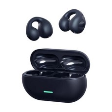 골전도보청기 음성 증폭기 블루투스 보청기 T75 스포츠 골전도 5.3 이어폰 HiFi 사운드 무선 헤드폰 Earclip 방수 오픈 이어 헤드셋 귀걸이, [03] Black, 1개