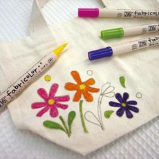 吳竹Kuretake ZIG雙頭繪布筆TC-4000，6色/12色可選，布料彩繪專用，色彩鮮明持久, 1個, TC-4000/6V 6色套組