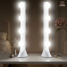 MYCENSE LED 메이크업조명 3색 밝기조절가능 USB스탠드형 무드등, 두 마리