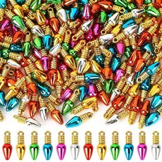 JanSUN 선캡 200피스 크리스마스 볼 장식품 미니 플라스틱 전구 비즈 걸이용 공 트리 펜던트 주얼리 제작 홀리데이 파티 장식 318199