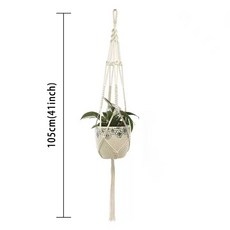 수제 마크라메 화분 걸이 꽃병 걸이 벽 장식 마당 정원 걸이형 화분 걸이형 바구니, 02 98