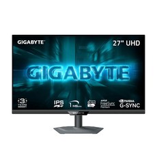 기가바이트 M27UP 27인치 SS IPS 게이밍 모니터 UHD 3840x2160 160Hz 1ms GTG AMD 프리싱크 G SYNC 호환 듀얼 모드 타입 C KVM HD DP, No KVM