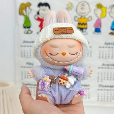 1대 2대 3대 라부부 큐티 옷 액세서리 라부부 멜빵바지 후드 캐릭터 카메라 세트, 세트2(멜빵바지+모자+캐릭터 카메라)