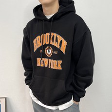 BetteR tHAN Now 男士布魯克林字母合身連帽衫