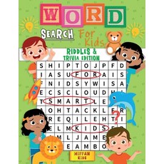 (영문도서) Word Search for Kids Riddles and Trivia Edition: Large Print Word Search Puzzles for Smart Ki... Paperback, Wiffan Kids, English, 9781802742602