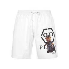 필립플레인 테디 프린트 수영복 쇼츠, 화이트계열