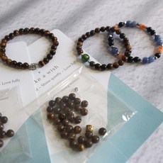 DIY 금전 재물 운 호안석 비즈 팔찌 불교 염주 만들기 세트 6옵션 [DIY Lucky Wealth Wishing Beads Bracelet Maker Kit 6 Options]