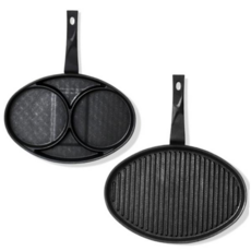 후라이팬 베네치아 그릴팬 2구 에그팬/타원팬 인덕션 IH 59000EA 1EA, 베네치아 IH, 타원 스테이크팬