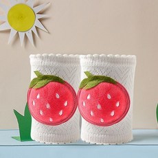 嬰兒爬行護膝蓋兒童防摔學走路寶寶爬行護膝夏季護肘加厚學步薄款, 草莓款（0-3歲）-1雙裝, 1個