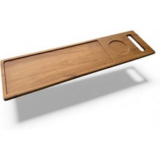 지크 욕조 캐디 트레이 솔리드 내추럴 우드 배스 보드 차큐테리 서빙 플래터 집들이 선물