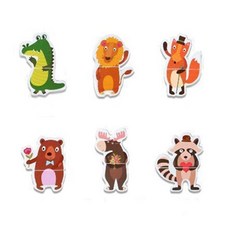 제이하이 자석칠판용 두조각 동물자석퍼즐 자석놀이