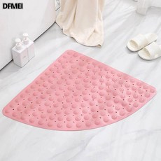 DFMEI 浴室防滑淋浴地墊扇形房墊洗澡腳墊衛生間廁所弧形塑料墊子家用防, 1個, 粉色