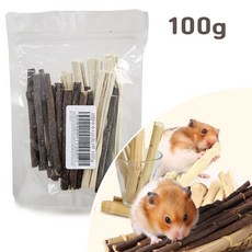 DQmall 사탕수수+사과나무 피그미다람쥐 햄스터 이갈이 간식, 1개, 100g