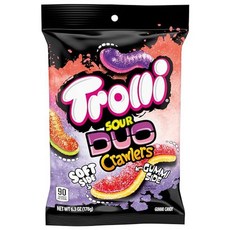 Trolli 트롤리 사워 브라이트 듀오 크롤러 캔디 178.6g x2개, 1개
