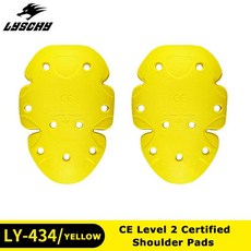 CE 레벨 2 인증 오토바이 자켓 백 프로텍터 용 보호 장비 두꺼운 탄력성 라이더 갑옷 가슴 척추 패드, 03 Shoulder Pads-Yellow