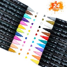 JIZZU브러쉬 마커펜24PC, 24개, 24색