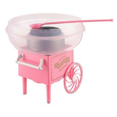 500W大功率 美規金典家用電動復古馬車造型棉花糖機 兒童禮物, 粉色,110V 美規