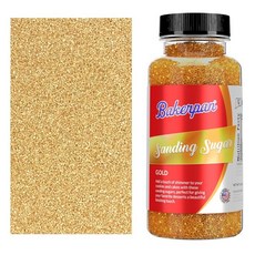 Bakerpan 스프링클 데코 장식 베이커팬 핑크 샌딩 슈가 베이킹 및 쿠키 장식을 위한 5온스 식용 설탕 케이크 칵테일용 산, 금, 1개