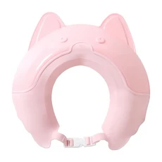 조절식 어린이 샤워 모자 방수 목욕 귀여운 유아 워시 눈 보호용 헤어 쉴드 캡, 02 분홍색, 1개