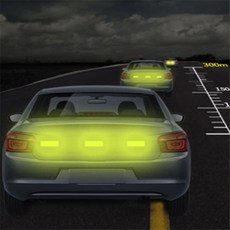 콩군하우스 형광안전스티커 반사판, 원형 옐로우