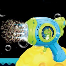 유아 어린이 선물용 공룡 버블건 LED 불빛 멜로디 비눗방울총, 1개, 상세페이지 참조