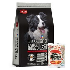데이스포 코엔자임Q10 라지브리드 강아지사료 오리고기+닭고기 5세 이상 시니어 사료 + 황태오리버거 증정, 1개, 10kg, 닭+오리