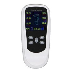 家用電推拿揉捏頸椎部按摩儀鍼灸經絡理療儀彩屏數碼脈衝按摩器, 一台, 白色