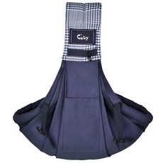 Cúby 嬰兒揹帶 輕便透氣舒適省力多功能抱嬰腰凳, 千鳥格深藍色