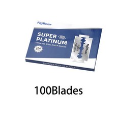 도매 수동 양면 면도날 - 스테인레스 스틸 구식 이발소 미용 도구 안전 면도기, [01] 100 blades