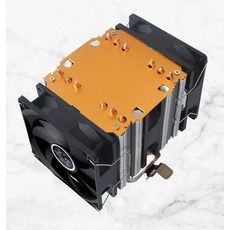 CPU散熱器高效散熱靜音多平台支援, 黑色, 1個, Lanshuo 冰塔600 (3風扇)