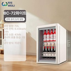 온코 레트로미니 냉장고 원룸 음료 가정용 가전 무소음, 기본 모델명/품번, 72l 투명 화이트 냉장