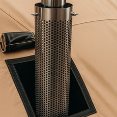 파파스 화목난로 텐트 홀잭 이중연통 연통보호망 70mm 75mm 80mm 90mm, 1개, 홀잭 이중연통(70mm-100mm)