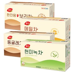동서 현미녹차 100T + 동서 둥굴레차 100T + 동서 메밀차 100T + 동서 한잔 보리차 100T, 1.5g, 400개입, 1세트