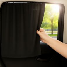 글로잉잇 초간편설치 레일형 차량 햇빛가리개, 2개, 블랙