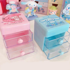 산리오 미니 서랍 수납함 서랍함 서랍형 수납 책상 소품 마이멜로디 시나모롤, 마이멜로디(핑크)