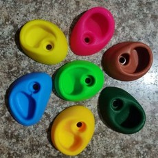 홀드 핑거 클라이밍 암벽등반 손잡이 블록 실내 상품 등반 나사 트리 보드 훈련 컬러 암벽., 2. 펄옐로우 랜덤