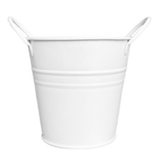 The Jimmy's Craft 雙耳提把花器-霧面 白色簡約風格花盆 盆栽花器, 白色, 1入